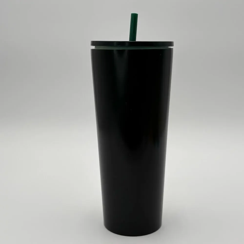 Starbucks 2020 Holiday Dark Green Black Gradient Matte Venti Tumbler 24oz